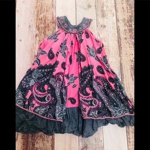 Cutey Couture paisley floral pink gray‎ dress 4/5